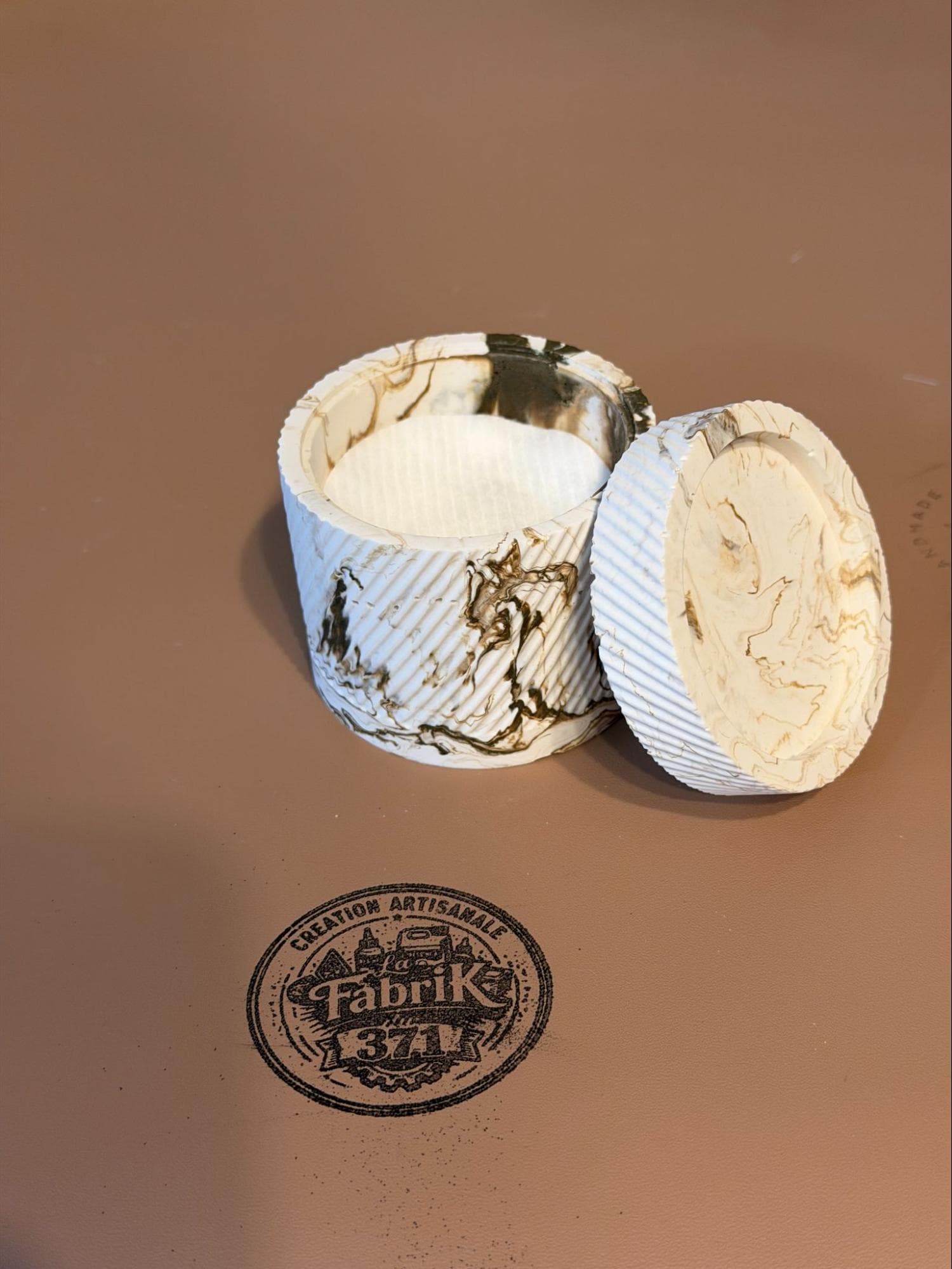 Petit pot à coton démaquillant avec couvercle - Vue 2